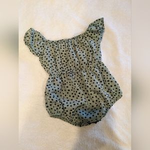 3-6m Bailey's Blossoms Polka-Dotted Romper